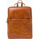Ryoko Soho Urbanist Slim Full Grain Deri Unisex Sırt Çantası - Kahverengi