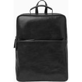 Ryoko Soho Urbanist Slim Full Grain Deri Unisex Sırt Çantası - Siyah