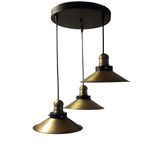 Rys Retro Eskitme Kaplama 3 Lü Dekoratif Rustik Sarkıt Avize Çap 30 cm