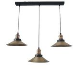 Rys Retro Eskitme Kaplama 3 Lü Masa Üstü Sıralı Dekoratif Rustik Sarkıt Avize Çap 60 Cm