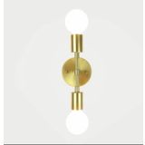 Rys Retro Gold Metal 2 li Dekoratif Rustik Duvar Aplik