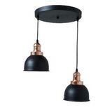 Rys Retro Metal 2 Li Bakır Duylu Dekoratif Rustik Sarkıt Avize Çap :30 Cm