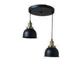 Rys Retro Metal 2 Li Eskitme Duylu Dekoratif Rustik Sarkıt Avize Çap :30 Cm