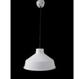 Rys Retro Metal Beyaz İçi Beyaz Dekoratif Tekli Sarkıt Avize Çap:30 Cm