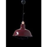 Rys Retro Metal Bordo Bakır Duylu Dekoratif Kafesli Tekli Sarkıt Kafe Mutfak Aydınlatma Çap:30 Cm