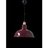 Rys Retro Metal Bordo Bakır Duylu Dekoratif Ruktik Tekli Sarkıt Kafe Mutfak Aydınlatma Çap:30 Cm