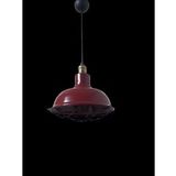 Rys Retro Metal Bordo Eskitme Duylu Dekoratif Kafesli Tekli Sarkıt Kafe Mutfak Aydınlatma Çap:30 Cm