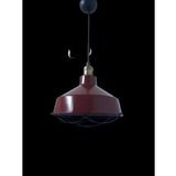 Rys Retro Metal Bordo Eskitme Duylu Kafesli Ruktik Tekli Sarkıt Kafe Mutfak Aydınlatma Çap:30 Cm