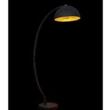 Rys Retro Metal C Kol Siyah Dekoratif Köşe Lambası Lambader Başlık Çap:40 cm