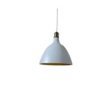Rys Retro Metal Dekoratif Beyaz İçi Gold Eskitme Duylu Tekli Sarkıt Avize Çap:28 Cm