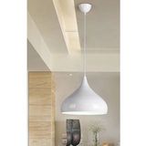 Rys Retro Metal Dekoratif Beyaz Kafe Mutfak Aydınlatma Tekli Sarkıt Avize Çap:43 Cm