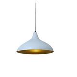 Rys Retro Metal Dekoratif Rustik Kafe Mutfak Aydınlatma Beyaz İçi Gold Sarkıt Avize Çap:35 Cm