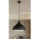 Rys Retro Metal Dekoratif Rustik Kafe Mutfak Aydınlatma Siyah Tekli Sarkıt Avize Çap:43 Cm