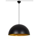 Rys Retro Metal Dekoratif Tekli Siyah İçi Gold Tekli Sarkıt Çap:40 Cm