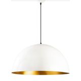 Rys Retro Metal Dekotatif Beyaz İçi Gold Dekoratif Tekli Saklıt Avize Çap:40 Cm