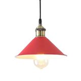 Rys Retro Metal Kırmızı Tekli Sarkıt Kafe Mutfak Aydınlatma Çap.30 Cm