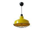 Rys Retro Metal Sarı Kafesli Dekoratif Tekli Kafe Mutfak Aydınlatma Avize Çap:30 Cm