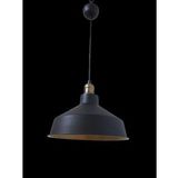 Rys Retro Metal Siyah Dekoratif Eskitme Duylu Kafe Siyah İçi Gold Mutfak Avize Çap:30 Cm