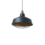 Rys Retro Metal Siyah Dekoratif Eskitme Duylu Kafesli Siyah İçi Gold Kafe Mutfak Avize Çap:30 Cm