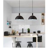 Rys Retro Metal Siyah Dekoratif Rustik Kafe Mutfak Sarkıt Avize Çap 40 Cm
