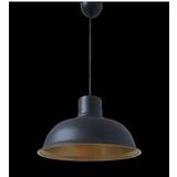 Rys Retro Metal Siyah Dekoratif Siyah İçi Gold Kafe Mutfak Avize Çap:30 Cm
