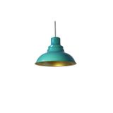 Rys Retro Metal Turkuaz Mavi Dekoratif Rustik Metal Sarkıt Avize Çap:30 Cm