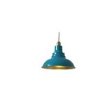 Rys Retro Metal Turkuaz Mavi Eskitme Duylu Dekoratif Rustik Metal Sarkıt Avize Çap:30 Cm