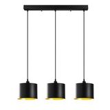 RYS TASARIM RETRO METAL SİYAH ÜÇLÜ SARKIT AVİZE GENİŞLİK:60CM