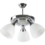 Rys Tasarım Rys Modern Spor 3 Lü Dekoratif Opal Camlı Sarkıt Avize - Krom