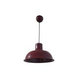 Rys Tasarım Rys Retro Metal Bordo Dekoratif Ruktik Tekli Sarkıt Kafe Mutfak Aydınlatma Çap:30 cm - Kırmızı - 1