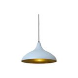 Rys Tasarım Rys Retro Metal Dekoratif Rustik Kafe Mutfak Aydınlatma Beyaz Içi Gold Sarkıt Avize Çap:35 cm - 1