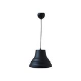 Rys Tasarım Rys Retro Metal Dekoratif Sarkıt Avize Siyah Içi Siyah Kafe Mutfak Aydınlatma Çap:27 cm - 1