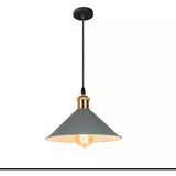 Rys Tasarım Rys Retro Metal Gri Tekli Sarkıt Kafe Mutfak Aydınlatma Çap.30 cm - 1