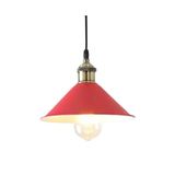 Rys Tasarım Rys Retro Metal Kırmızı Tekli Sarkıt Kafe Mutfak Aydınlatma Çap.30 cm - 1