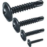 Rysb 4.2X16 mm 100 Adet Siyah Pul Başlı Matkap Uçlu Vida Otomatik Vida - Standart