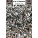 Rysb 4,8X19 Mm 100 Adet Beyaz Pul Başlı Matkap Uçlu Vida Otomatik Vida
