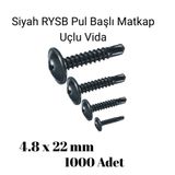 Rysb 4,8X22 Mm 1000 Adet Siyah Pul Başlı Matkap Uçlu Vida Otomatik Vida
