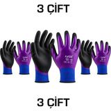 Rytill Sfbnfc Tam Kaplı Nitril Iş Eldiveni 🧤( 3 Çift ) - Mor - 7