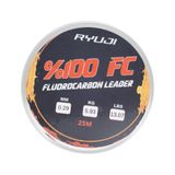Ryuji Fluorocarbon Lider Misina - Ryuji Leader - 25 mt - 0,29mm