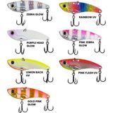 Ryuji Mirror Vib 22GR / 6.5cm Jig Yem Pink Zebra Glow - Renkli - Belirtilmemiş