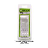 Ryuji V8 8cm 5.5gr Silikon Yem 3+5 Trans White Head Glow