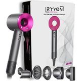 Ryvon Güçlü Saç Kurutma Makinesi 1500 W 5 Başlıklı 3 Kademe Hız Ayarı ile Profesyonel Kullanım - Pembe