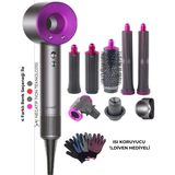 Ryvon Saç Kurutma ve Şekillendirici Full Set 8in1 - Mor