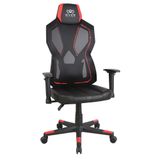 RYZE Breeze Oyuncu Koltuğu - RGB Siyah/Kırmızı 74x124-134x50 cm
