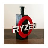 Ryzen Logolu Ayarlanabilir Ekran Kartı Tutucu - Gpu Sarkma Önleyici Destek Aparatı (60MM - 105MM) - 1 GB - 00-Siyah - Beyaz - Option-1
