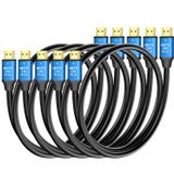 RyzzRooa HDMI - HDMI Kablosu 5'li Paket, Yüksek Hızlı HDMI 2.0 Kablosu, 4K@60Hz, 2K, 1080P, HDCP 2.2, HDR, ARC ve Ethernet'i Destekler, Xbox, PS3, PS4, Dizüstü Bilgisayar, Roku, Monitör, TV vb. ile