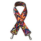 RZ RY ZAGA Çanta Askısı Desenli Polyester Kolon Tokası Ayarlanabilir Nikel Tokalı Çanta Sapı 4cm X 125cm
