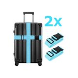 RZ RY ZAGA Valiz Kemeri Bebe Mavisi Tokalı Ölçüsü Ayarlanabilir Bavul Emniyet Kemeri 2 Adet 4 Cm X 200 Cm