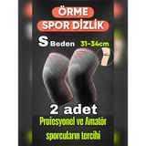 S beden 2 Li Set 3D Örme Sporcu Dizlik – Ağrı Azaltıcı, Diz Koruyucu Nefes Alabilir, Kompresyon Destekli, Kaymaz, voleybol,fitnes,basketbol,doğa sporları