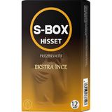 S-Box Ekstra İnce Kayganlaştırıcı 12'li Prezervatif Doğal His ve Konfor İçin Tasarlandı - Gizli